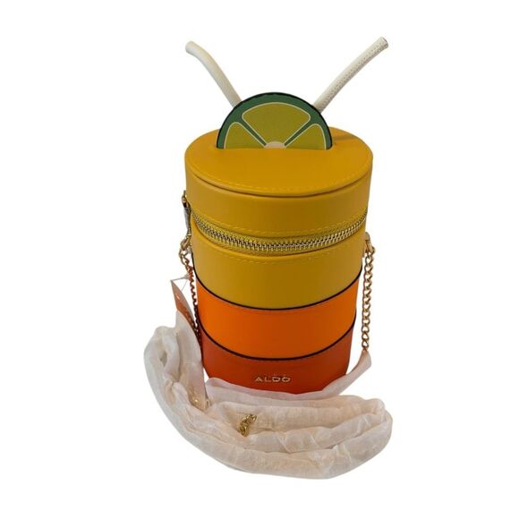 Aldo Colorful Cocktail Collectible Crossbody w/ Gold Chain Strap. - Picture 8 of 8